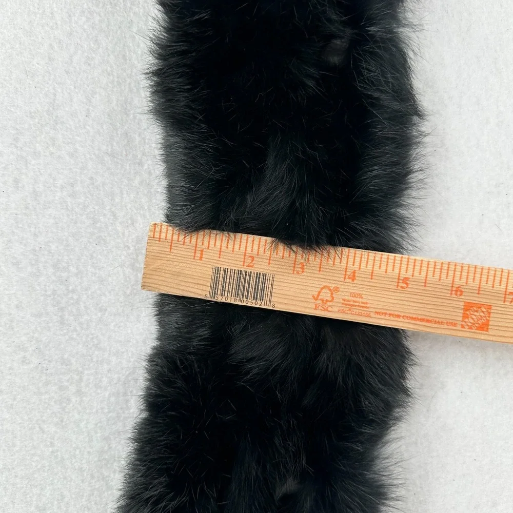 VTG‎ 1960s Adjustable Fur Collar Scarf Black One Size Beautiful Soft Old Money